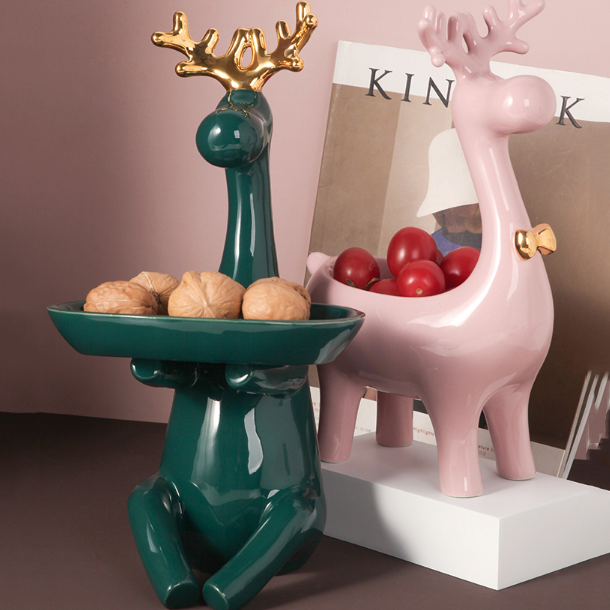 Kellan Ceramic Elk Home Decor Singapore — Room Setting