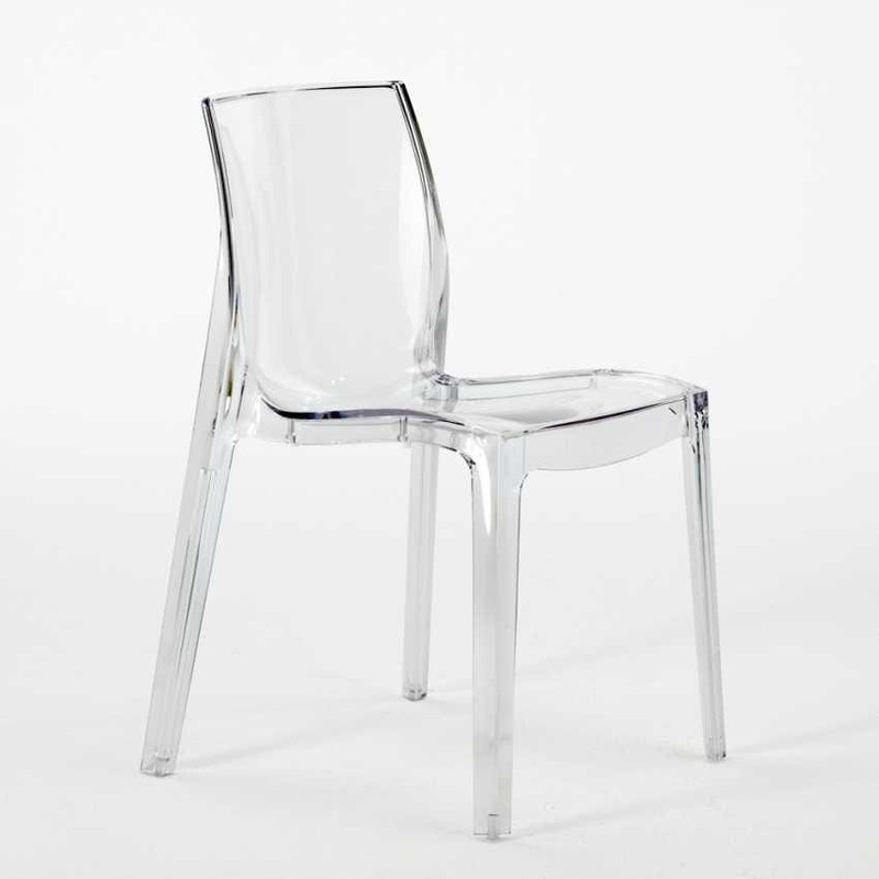 Hanson Transparent Dining Chair Brown | Free Islandwide Delivery | Linear Furnishings Singapore