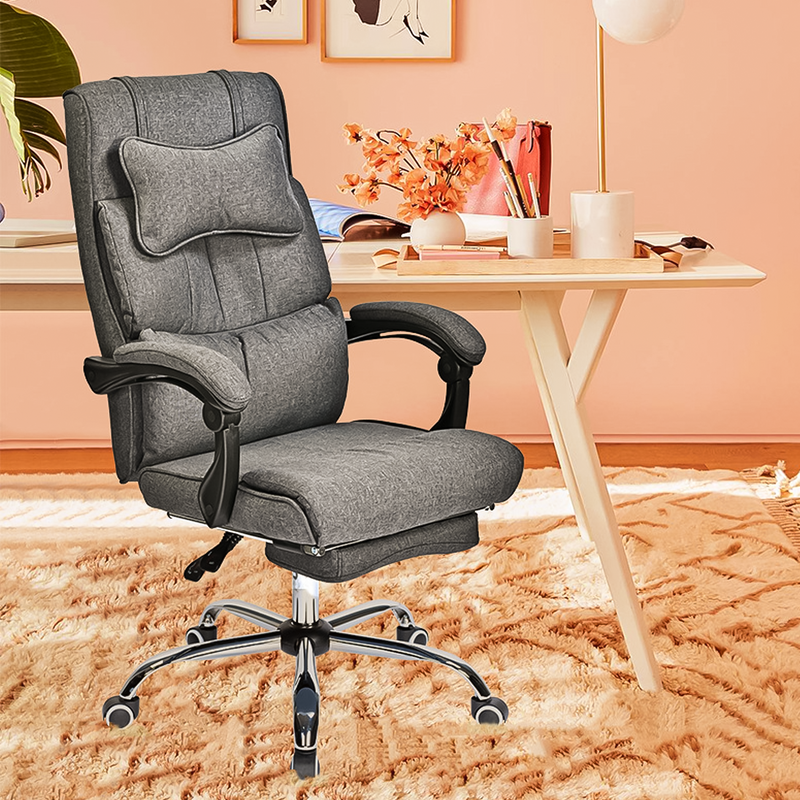 Caspian Leather Ergonomic Home Office Chair in Office Scenario Image