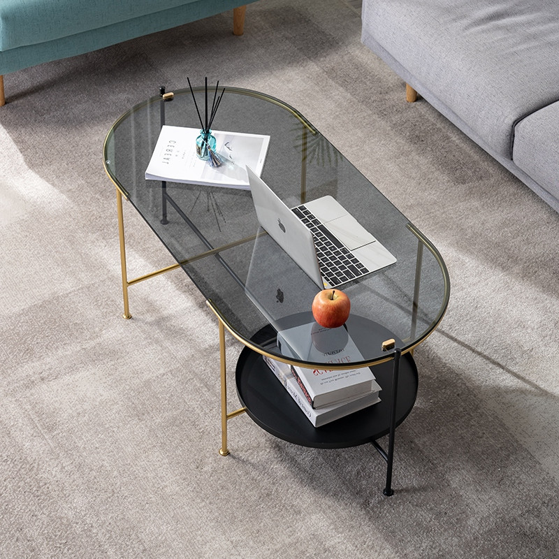Erikson Glass Top Coffee Table Singapore — Detail View