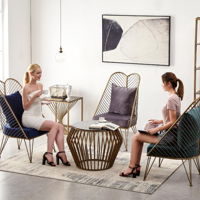 Shayla Flannel Fabric Armchair in home setting — Singapore