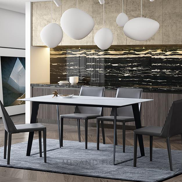 Zienna Rock Slab Dining Table Singapore — Detail View