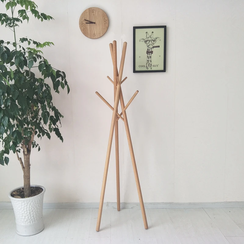 Zayne Tree-Inspired Wooden Coat Rack Singapore — Side View