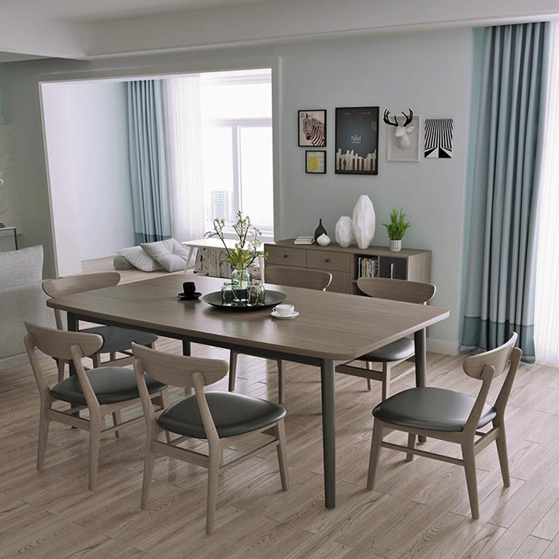 Karson Wooden Dining Table Set Singapore — Room Setting