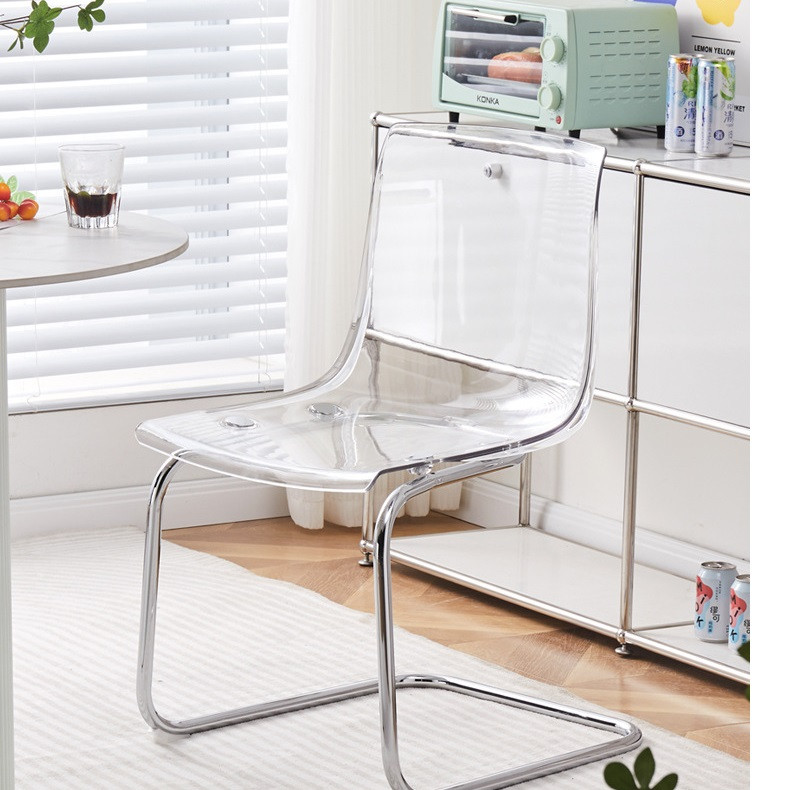 Tobias Transparent Dining Chair Blue(Transparency) | Free Islandwide Delivery | Linear Furnishings Singapore