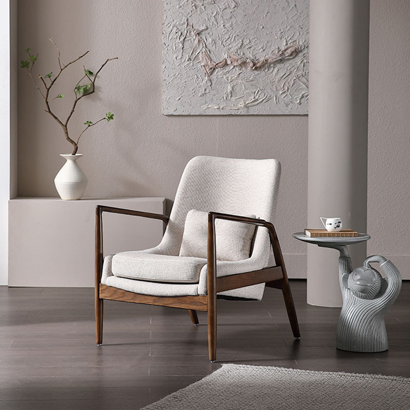 Erika Leather Armchair Singapore — Side View