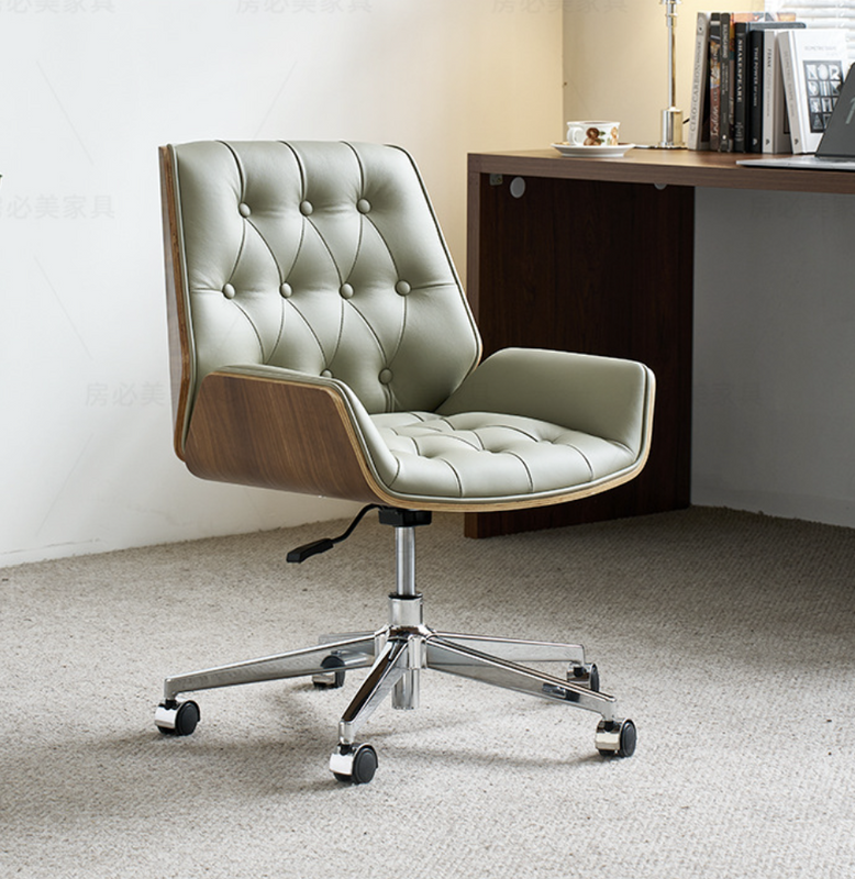 Harley Leather Office Chair in office setting — Linear Furnishings Singapore