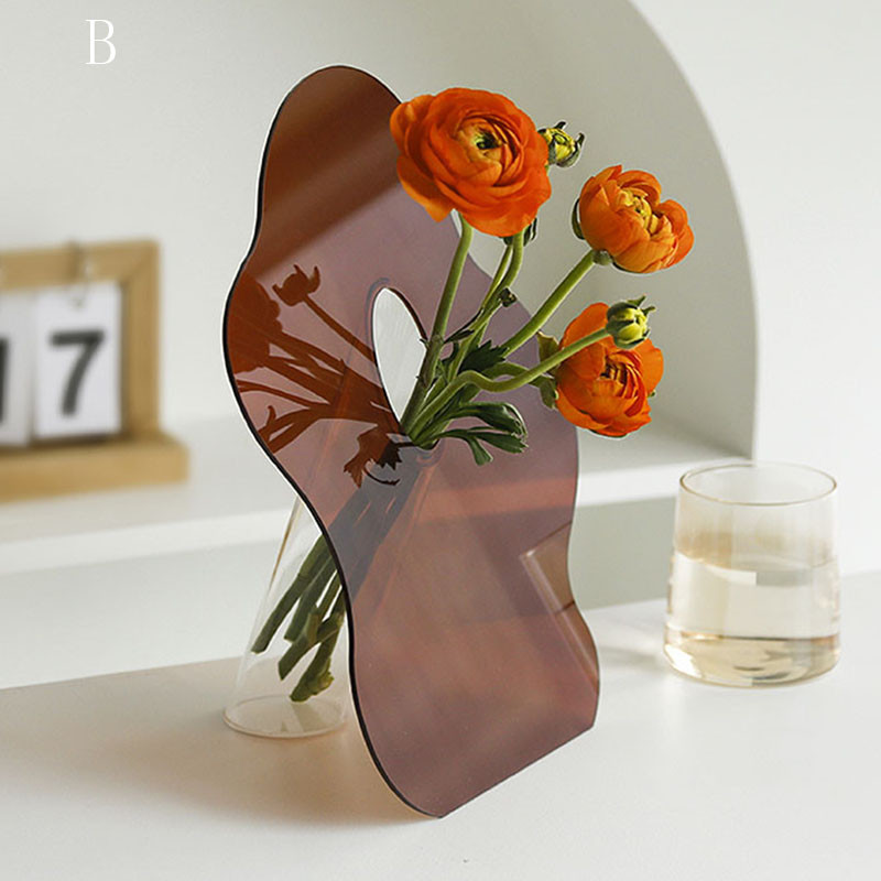 Gunhild Acrylic Transparent Flower Vase Singapore — Room Setting