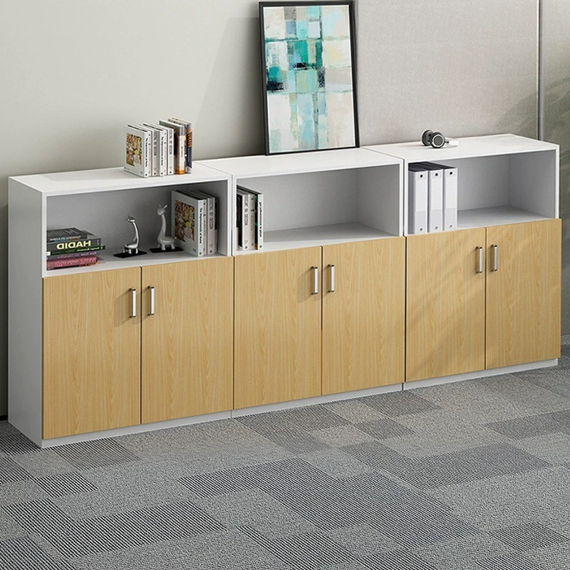 Jaxen Wooden Storage Cabinet in office setting — Linear Furnishings Singapore