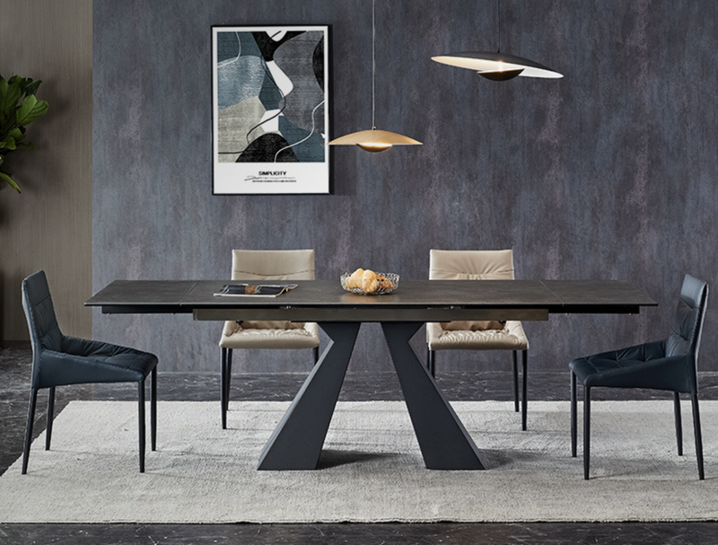 Hawthorne Extendable Sintered Stone Dining Table Singapore Room Setting