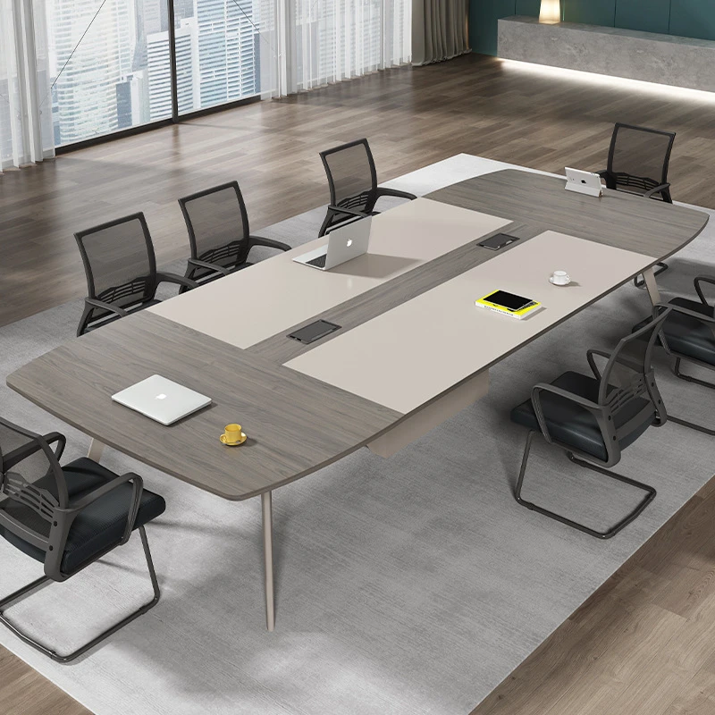 Dorian Conference Table Singapore - Main View Paint-Free Finish Meeting Room Table
