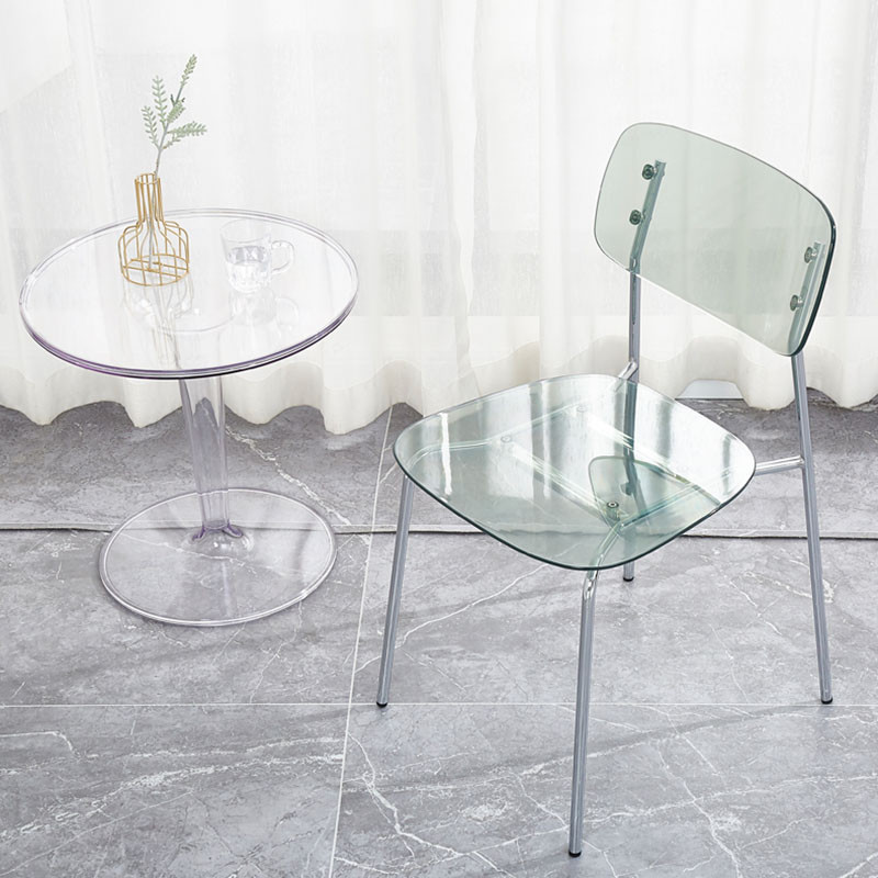 Isabel Metal Dining Chair Modern Style (4 Pieces) Singapore — Side View