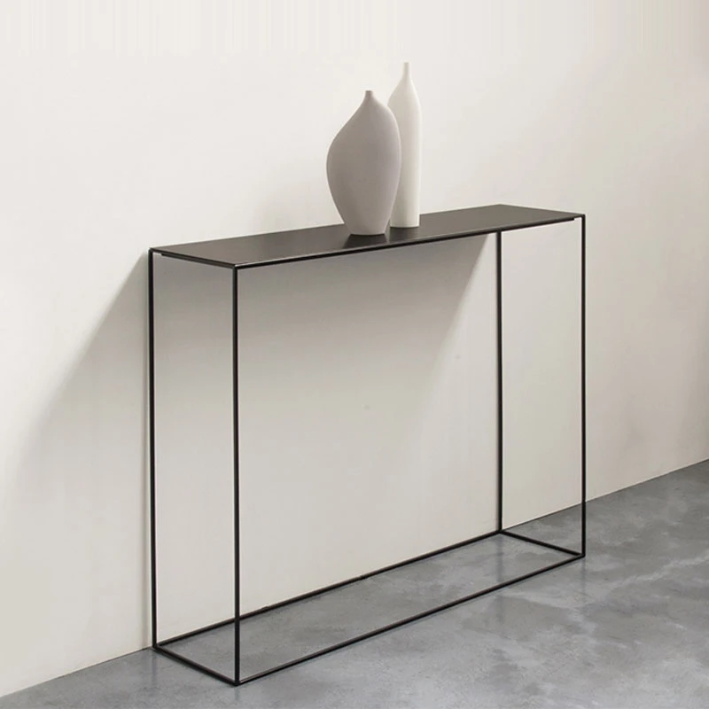 Vinn Metallic Slim-Type Console Table | Metal Table Singapore | Linear Furnishings