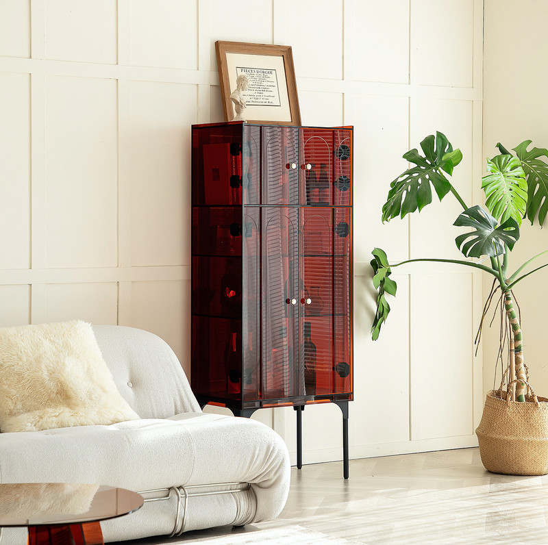 Lyam Acrylic Storage Cabinet | Cabinet Singapore | Free Delivery & Assembly