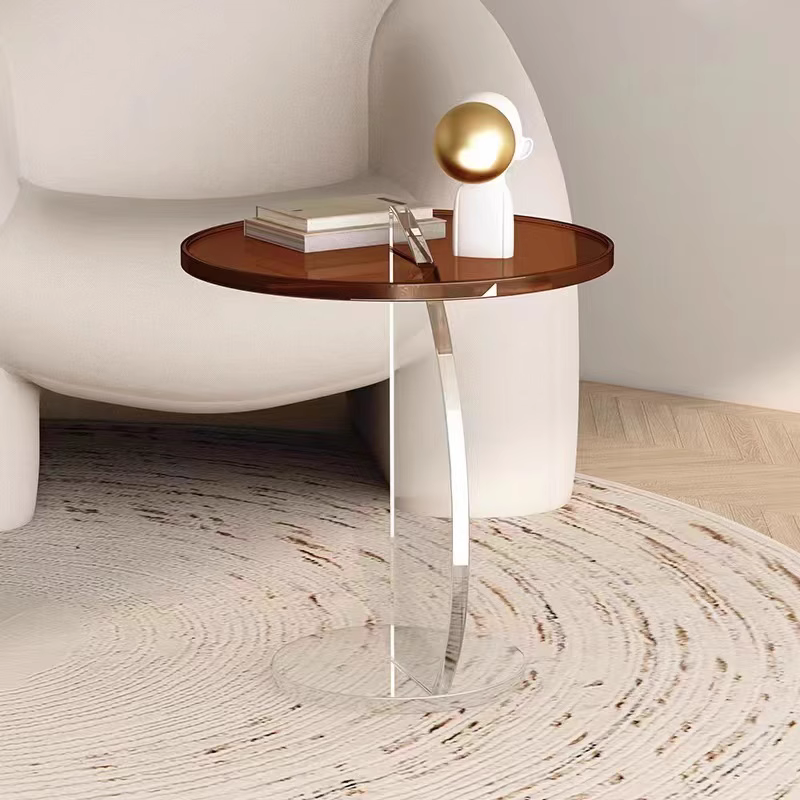 Krystof Acrylic Side Table | Acrylic Table Singapore | Linear Furnishings