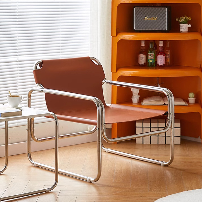 Edith Leather Lounge Chair in home setting — Singapore
