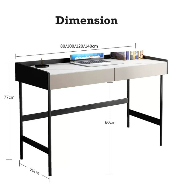 Dario Sintered Stone Study Table Italian Style