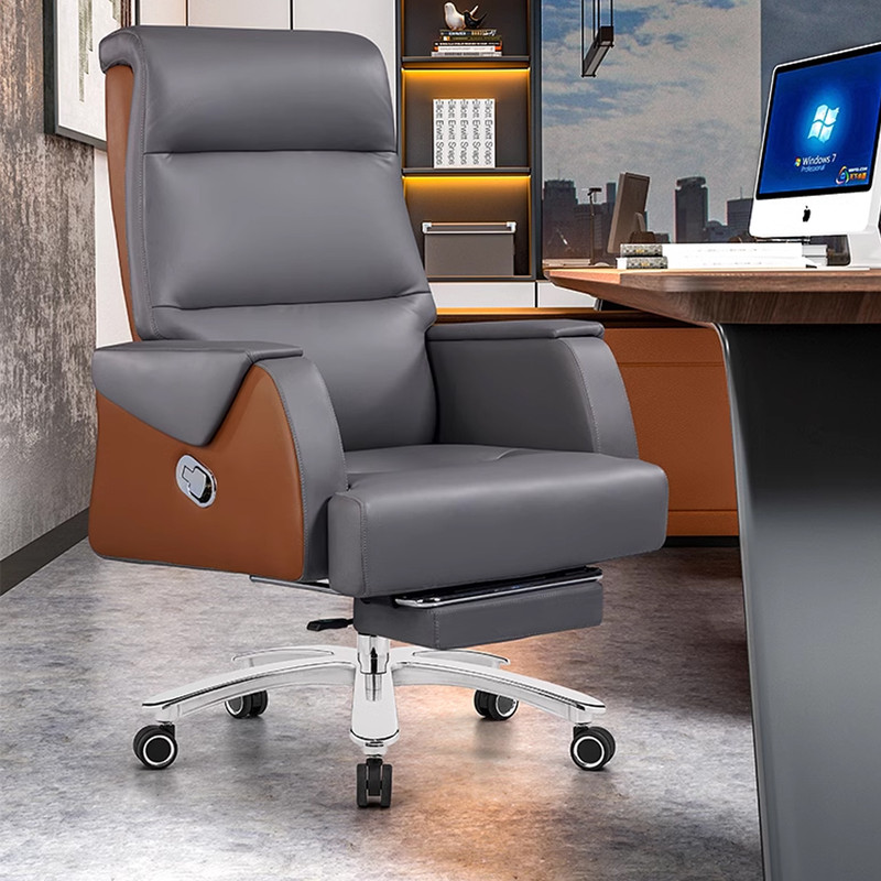 Alvaro Leather Office Chair in an Office Setting Scenario Image A