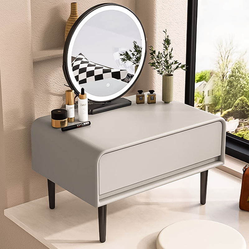 Finley Leather Dressing Table in Bedroom Scenario Image B