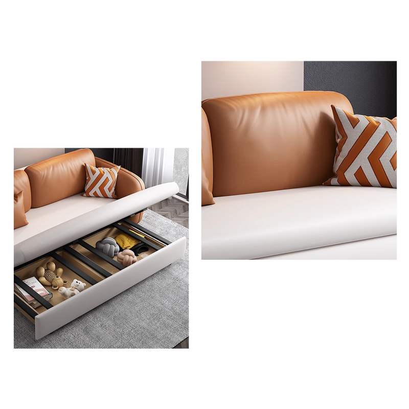 Elin Microfibres Sofa Bed with Storage
