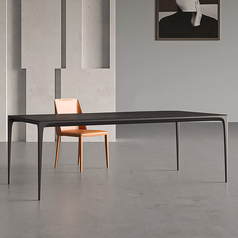 Thora Sintered Stone Dining Table in Dining Room Setting with Chair Scenario Image A