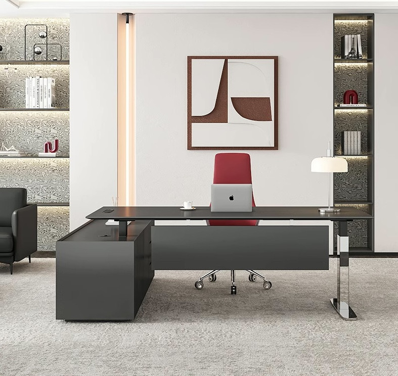 Jacoo Height Adjustable Director Desk Singapore | Extra-Wide Desktop, 3-Preset Memory Controller | Free Delivery Singapore & Peninsular Malaysia