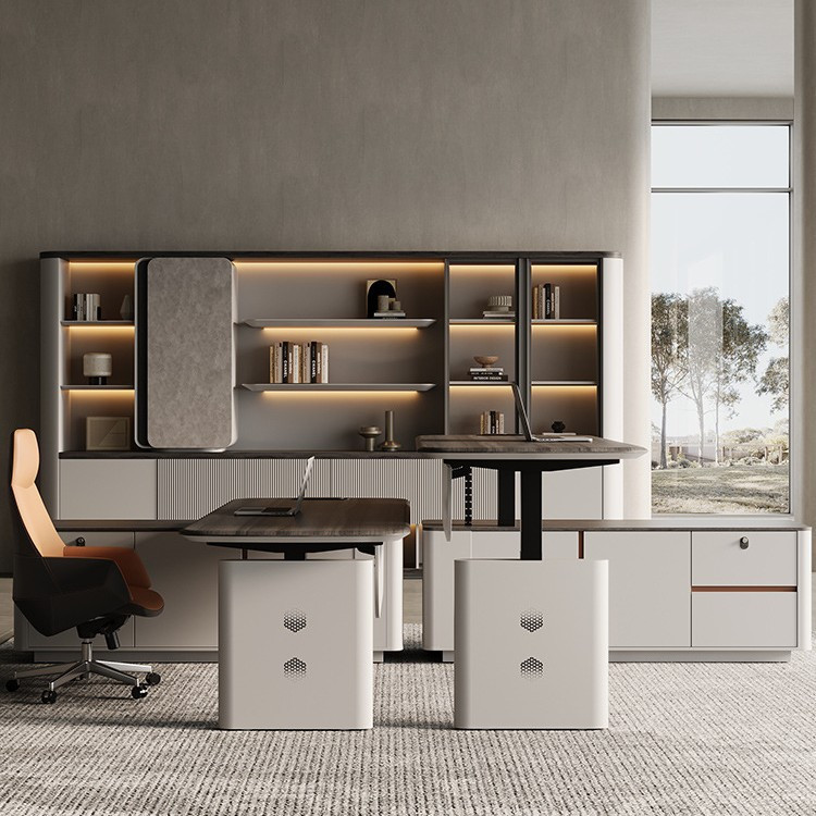 Shop Rigor Height Adjustable Modern Director Table Singapore | Office Desk