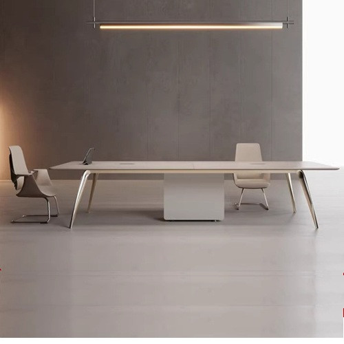 Harlow Conference Table Singapore | Vacuum-Formed Carbon Fiber Legs, Cherry Wood Top