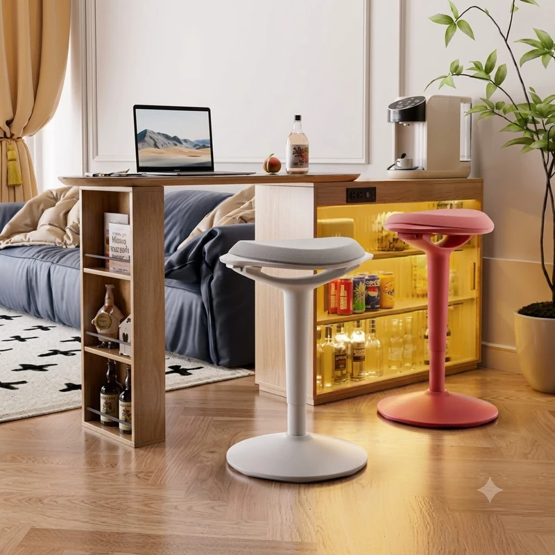 Luke Active Sitting Wobble Stool Singapore — Height Adjustable Perching Stool, Anti-Slip Base