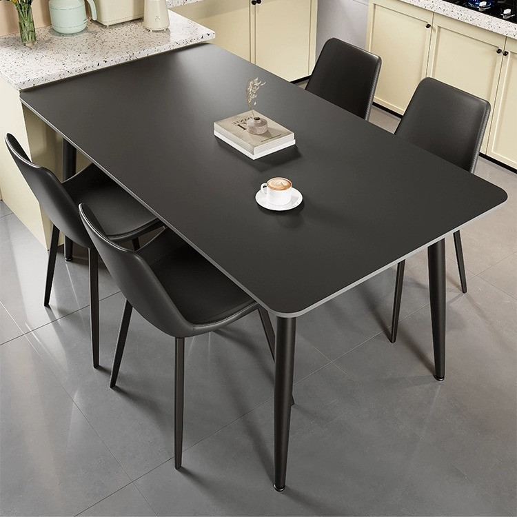 Ivory Sintered Stone Dining Table Modern Style - Singapore Dining Table for New Couples | Linear Furnishings
