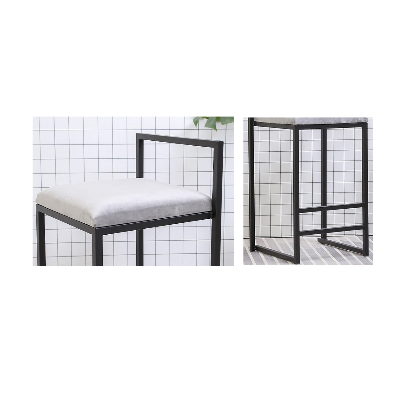 Eva Flannel Bar Stool Singapore | Linear Furnishings Singapore