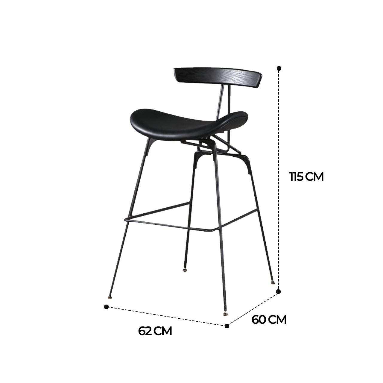 Eden Leather Bar Stool Singapore | Linear Furnishings Singapore