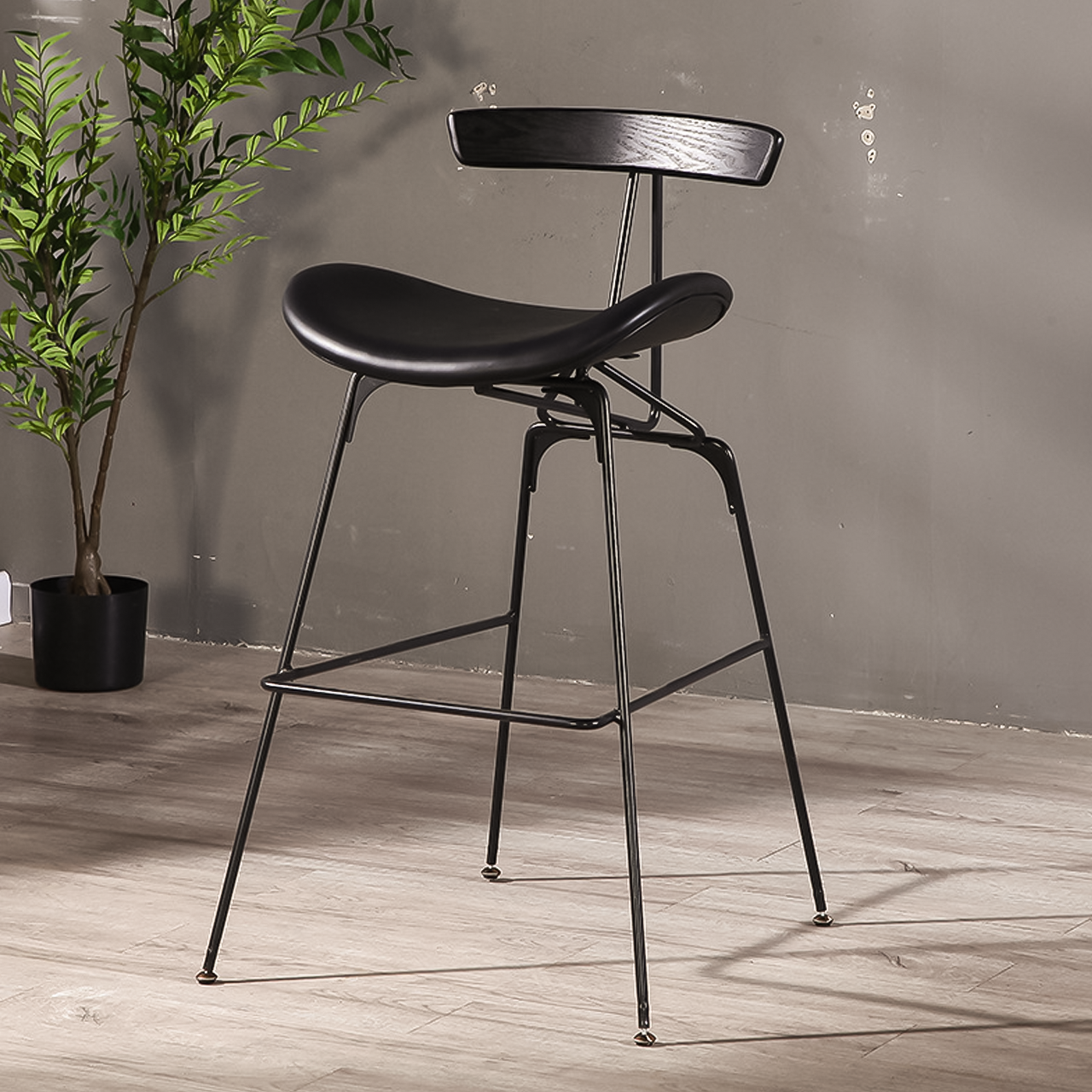 Eden Leather Bar Stool Singapore | Linear Furnishings Singapore
