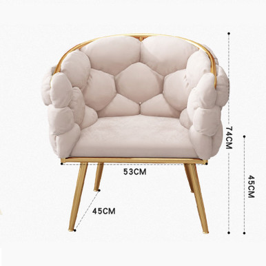 Odin Velvet Lounge Chair Nordic Style Singapore - Linear Furnishings