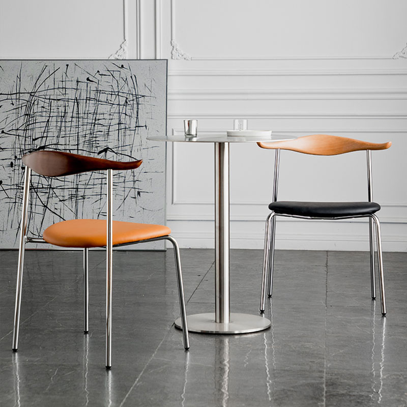 Elkie Stainless Steel Dining Chair Italian Style (4 Pieces) Singapore | Linear Furnishings Singapore