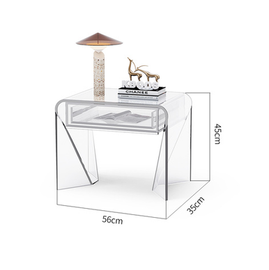 Kyra Acrylic Side Table Drawers Style Singapore