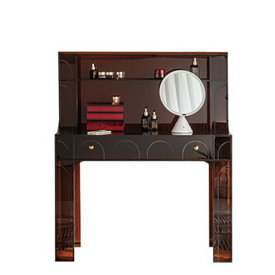 Kyra Piano-Shaped Acrylic Dressing Table Singapore