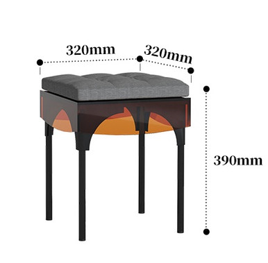 Dylan Acrylic Transparent Single Drawer Dressing Table Singapore