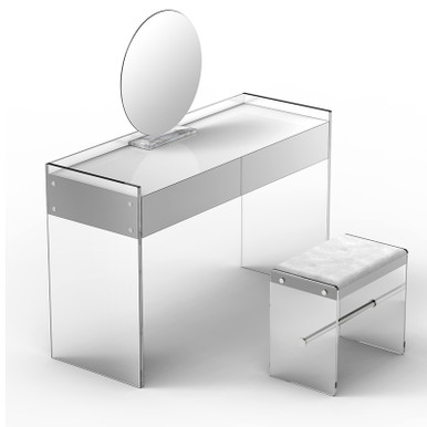 Dylan Acrylic Double Drawer Dressing Table Singapore