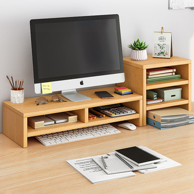 Isabel Wooden Computer Stand Modern Style