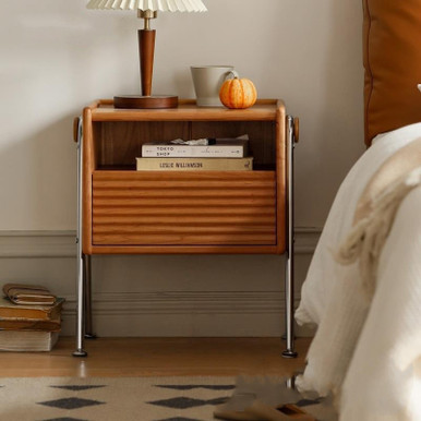 Edith Wooden Bedside Table Modern Style Singapore
