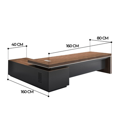 Olena Modern Executive Boss Desk Singapore - Linear Furnishings
