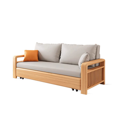 Mia Wooden Foldable Sofa Bed with Armrest Modern Style Singapore - Linear Furnishings