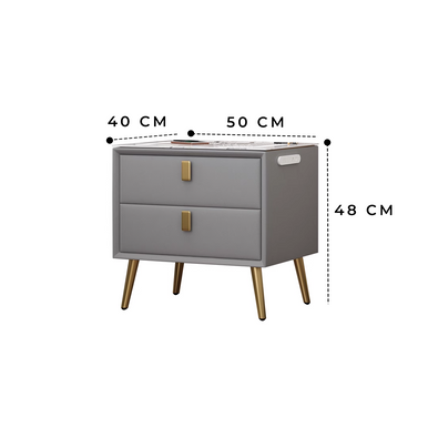 Finley Wooden Bedside Table Modern Style Singapore