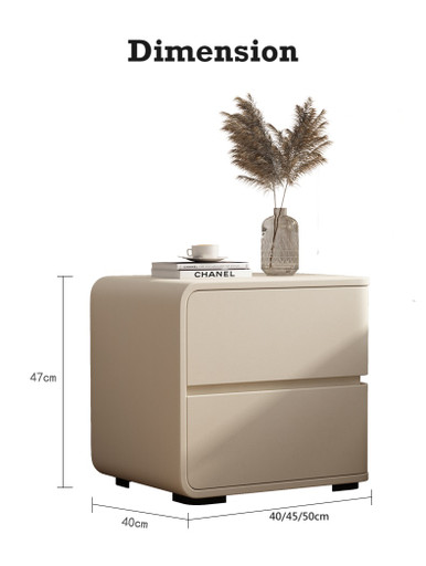 Finley Solid Wood Bedside Table Italian Style Singapore