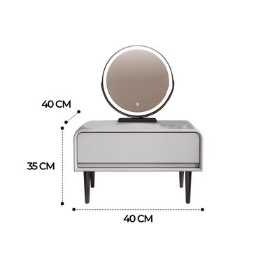 Finley Leather LED Mirror Dressing Table Singapore