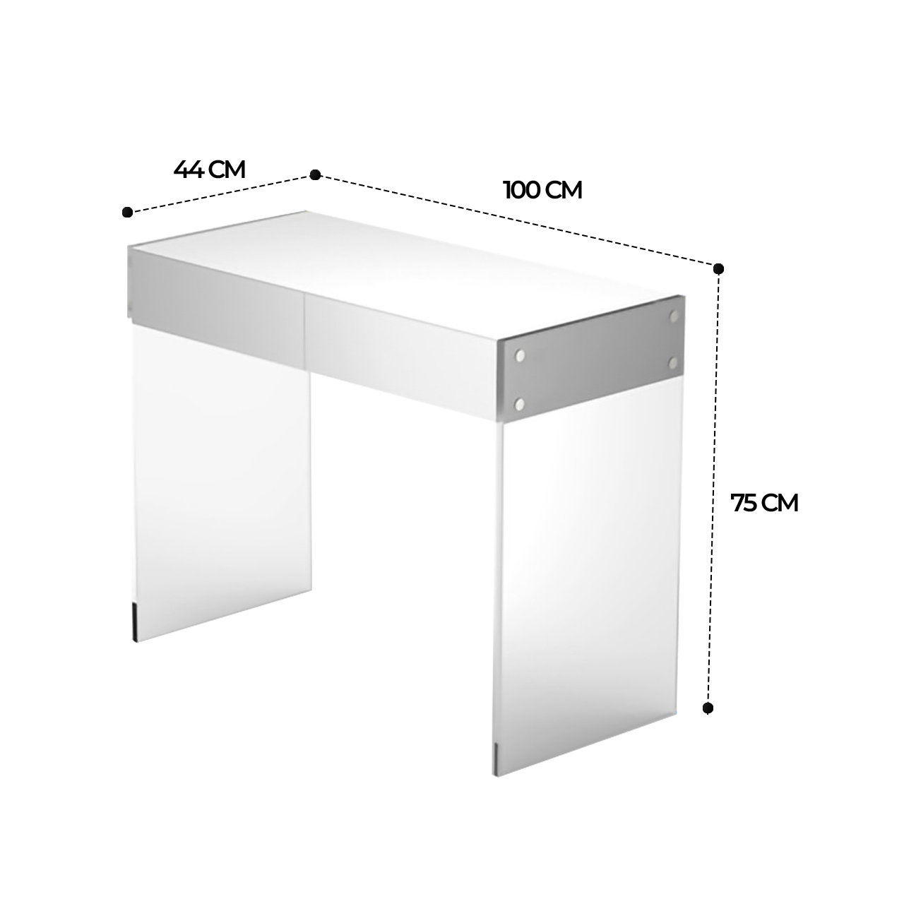 Thyra Acrylic Study Table - Singapore Study Table | Linear Furnishings