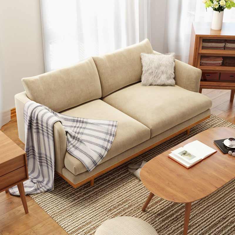 Kirk Linen Fabric Sofa Wabi-Sabi Style | Linear Furnishings Singapore