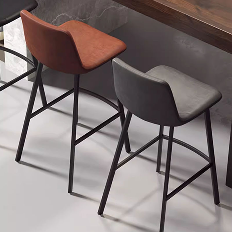 Noah Leather Simple Bar Stool for Singapore | Linear Furnishings Singapore Noah Leather Simple Bar Stool for Singapore | Linear Furnishings Singapore