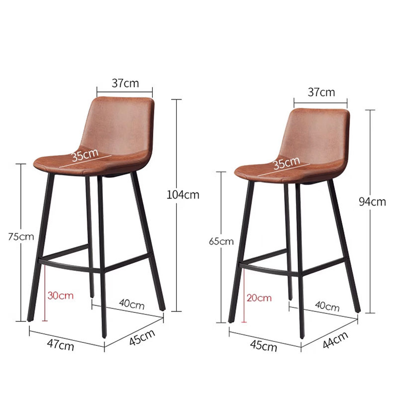 Noah Leather Simple Bar Stool for Singapore | Linear Furnishings Singapore Noah Leather Simple Bar Stool for Singapore | Linear Furnishings Singapore